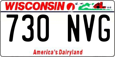 WI license plate 730NVG