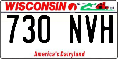 WI license plate 730NVH