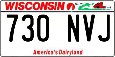 WI license plate 730NVJ