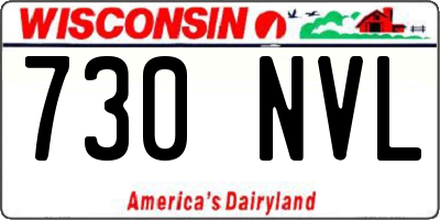 WI license plate 730NVL