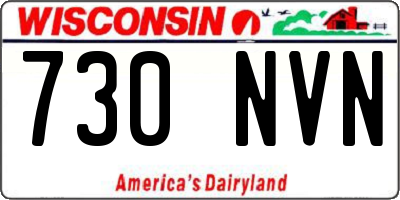 WI license plate 730NVN