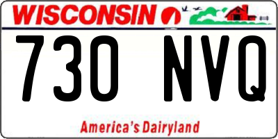 WI license plate 730NVQ