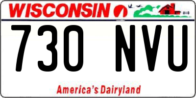 WI license plate 730NVU