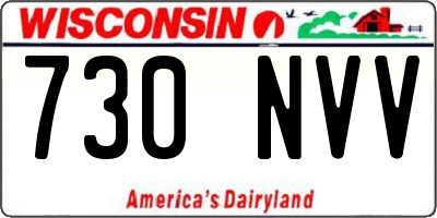 WI license plate 730NVV