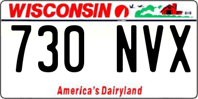 WI license plate 730NVX