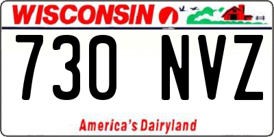 WI license plate 730NVZ