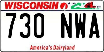 WI license plate 730NWA