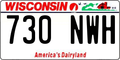 WI license plate 730NWH