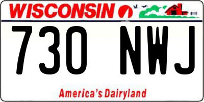 WI license plate 730NWJ