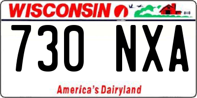WI license plate 730NXA