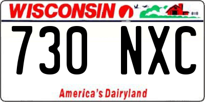 WI license plate 730NXC