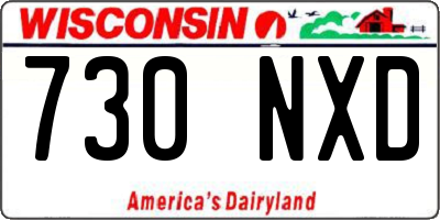 WI license plate 730NXD