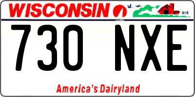 WI license plate 730NXE