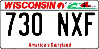WI license plate 730NXF