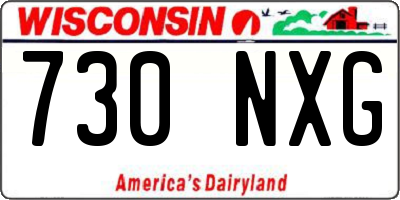 WI license plate 730NXG