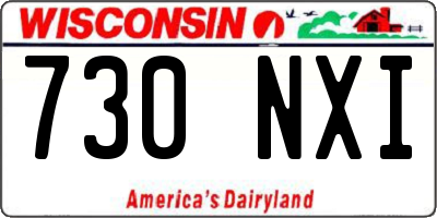 WI license plate 730NXI