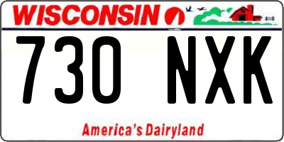 WI license plate 730NXK