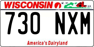 WI license plate 730NXM