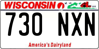 WI license plate 730NXN