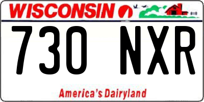 WI license plate 730NXR