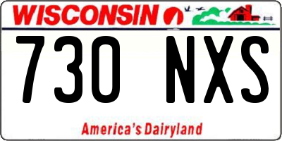 WI license plate 730NXS