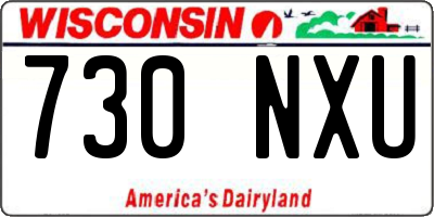 WI license plate 730NXU