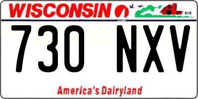 WI license plate 730NXV