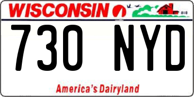WI license plate 730NYD