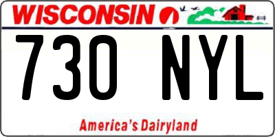 WI license plate 730NYL