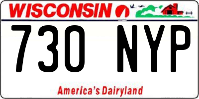 WI license plate 730NYP