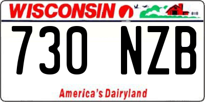 WI license plate 730NZB