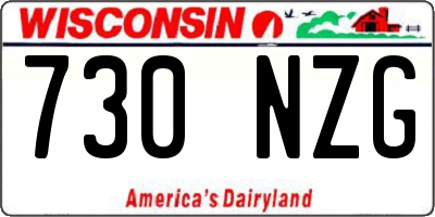 WI license plate 730NZG