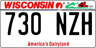 WI license plate 730NZH