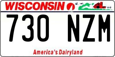 WI license plate 730NZM