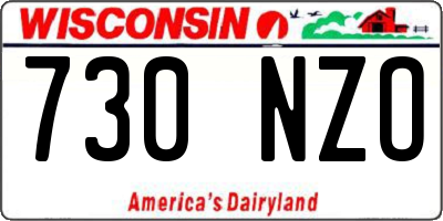WI license plate 730NZO