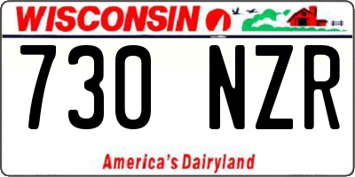 WI license plate 730NZR
