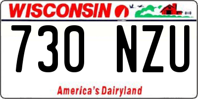 WI license plate 730NZU