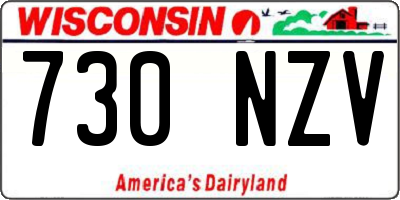 WI license plate 730NZV