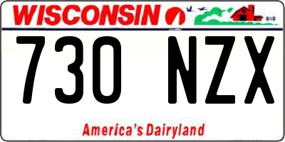 WI license plate 730NZX