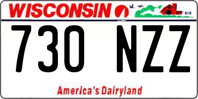 WI license plate 730NZZ