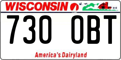 WI license plate 730OBT