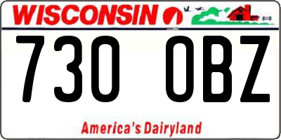 WI license plate 730OBZ