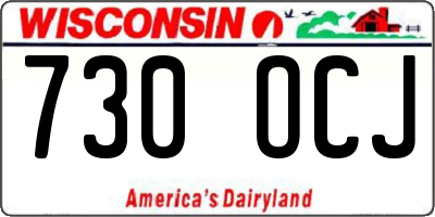 WI license plate 730OCJ