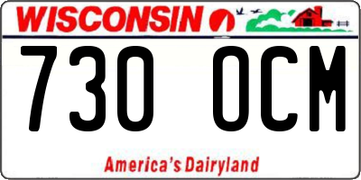 WI license plate 730OCM