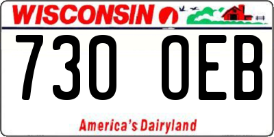 WI license plate 730OEB
