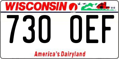 WI license plate 730OEF