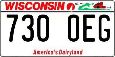 WI license plate 730OEG
