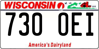 WI license plate 730OEI