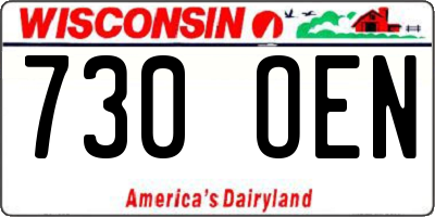 WI license plate 730OEN