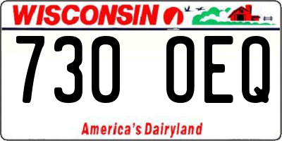 WI license plate 730OEQ
